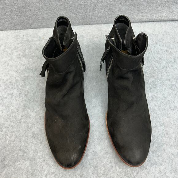 Sam Edelman Ankle Boots Dual Zipper Suede Black Women’s Size 9 - Picture 6 of 16